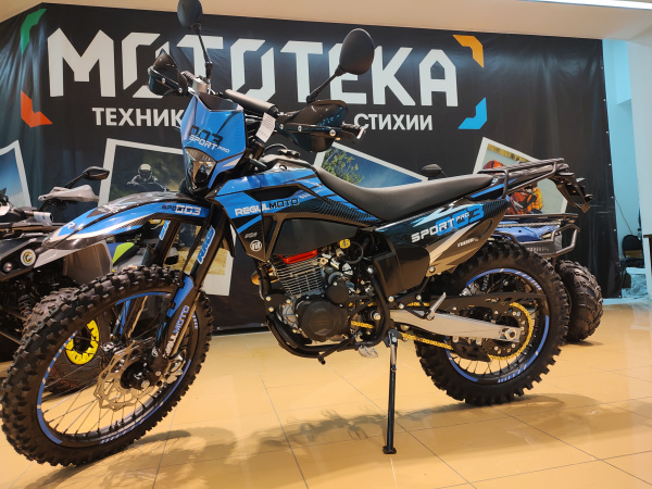 Мотоцикл кроссовый / эндуро Regulmoto (Регулмото) Sport - 003 PR PRO 300 (4 valves) 6 передач чёрный/синий с ПТС | Мототека