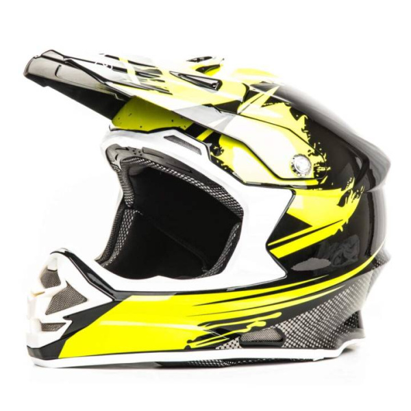 Шлем мото кроссовый HIZER (Хайзер) B6195 (M) #2 black/yellow
